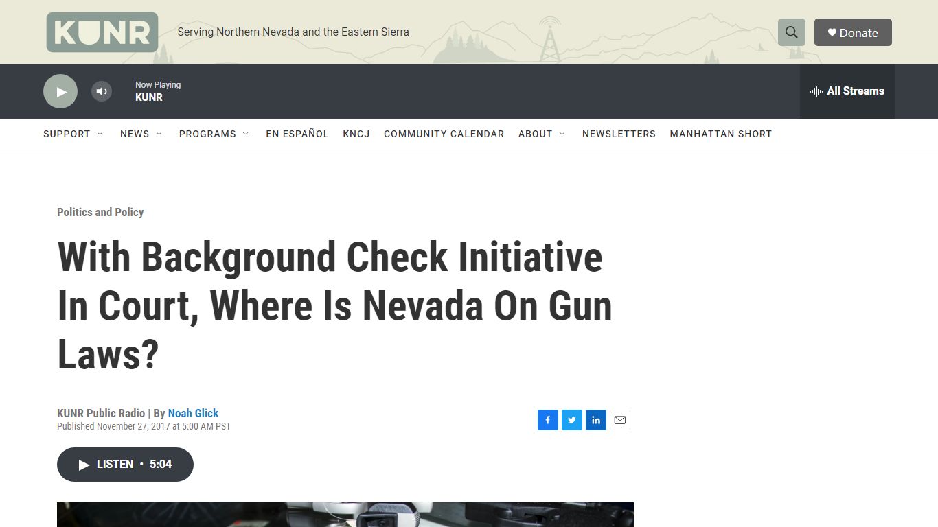 With Background Check Initiative In Court, Where Is Nevada On Gun Laws?